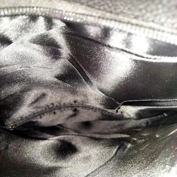 Black envelope clutch wallet with chain detail - Picture 8 of 8